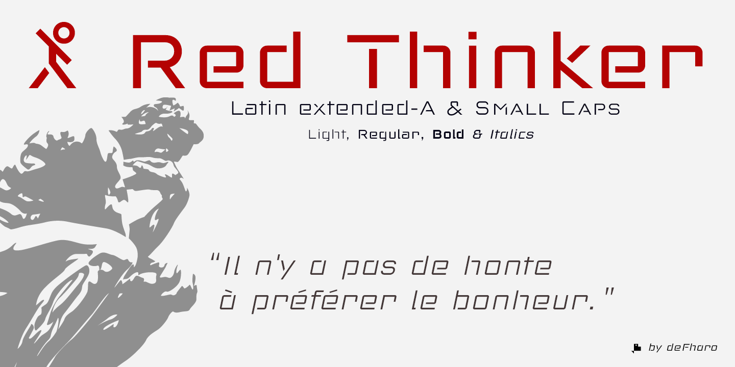 Пример шрифта Red Thinker Bold Italic